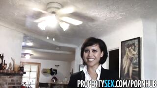 Really cute real estate agent makes dirty sex video