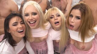 Hardcore IR ORGY 8on4 VivianLola AshleyRose LucyMendez KiraSex DP DAP TAP with pee