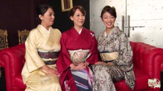 Lustful Asians Keep Their Kimonos on While They Have Intense Group Sex with Deep Creampies