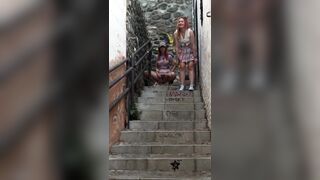 Amateur Outdoor Lesbian Pee Compilation in Old Town