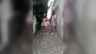 Amateur Outdoor Lesbian Pee Compilation in Old Town