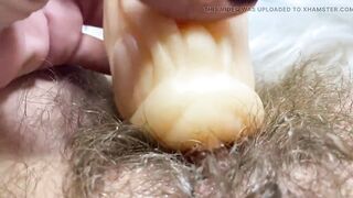 Huge erected clitoris fucking vagina deep inside big orgasm