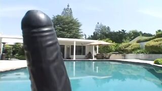 Ebony Babe Fucked in Pool