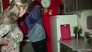 German persuades work to fuck when she is home alone