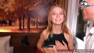 Slim German girl is looking online for a guy to fuck in the hotel