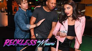 RecklessInMiami - Emily Willis Takes Michael Vegas & Ricky Johnson’s Cocks