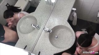 German Step Sister Seduce to Fuck in Bathroom bei