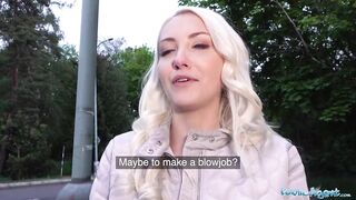 Public Agent Blonde sexy Helena craves Czech holiday dick