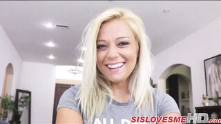 Hot blonde stepsis suck and fuck in hd