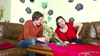 German StepMom Seduce to Fuck by stepson as dad is away