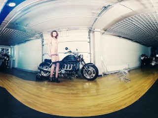 034 - Model Klara - Bikes and Babes TV Sexy VR clips - 3DVR180
