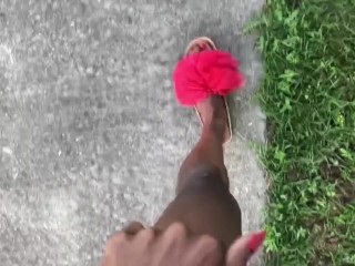 A walk in the park with Piss and Cum (TS PublicPrincess)