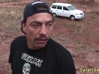 african milf outdoor fucked by safari tourist