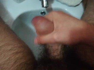 Almost caught masturbating in the bathroom