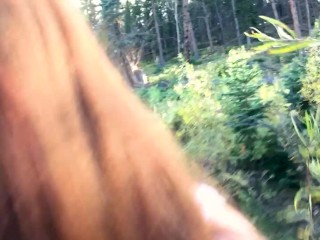 Almost Caught While Masturbating On Public Trail + BHS  freckledRED
