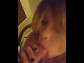 Amazing deepthroat cum down throat