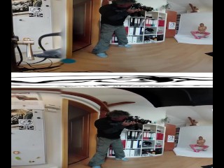 Angel Piaff 06 - Backstage before masturbation videos 3DVR 360 UP-DOWN