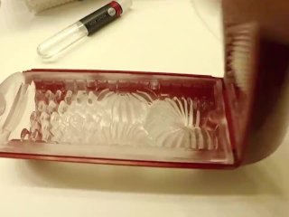 Asian Masturbating with Tenga Flip