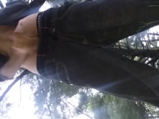 At the park off the nature trail. Verified amateur in risky public nudity.