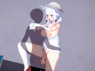 Azur Lane Illustrious Sucks and Fucks Outdoors
