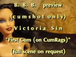 B.B.B.preview Victoria Sin 1st cum on CumRags with Slo-Mo cumshot only