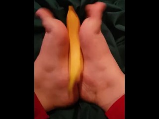 Banana footjob * wink wink*