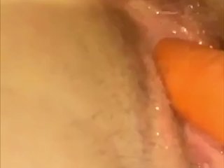 BBW plays with toys and does DP on snapchat