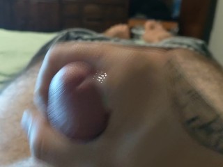 Beating my thick dick before work