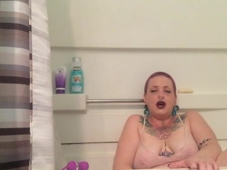 Beautiful Agony Cumming in the Bathtub