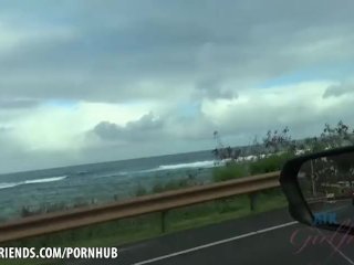 Bella Rose lets you finger her in the car POV style