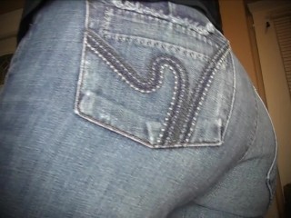 BEST FRIEND FARTS ON YOU IN A THONG & JEANS