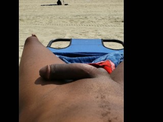 Big cock on beach