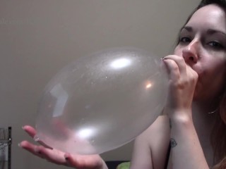 Blowing up and Popping A Condom
