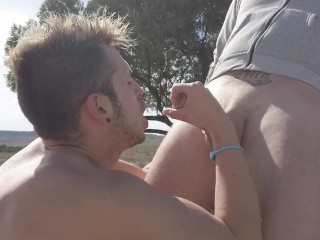 BLOWJOB AND CUM OUTDOOR 2
