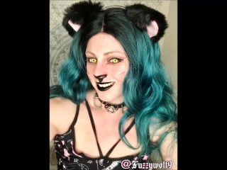 Blue haired babe photo slideshow including zombie and catgirl