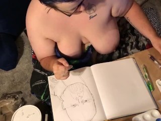 Boobs Ross — marvel speed sketch 1 — julyathon 15