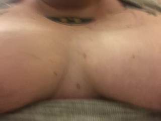 Bouncing tits while masterbating