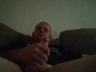 boy stroking cock