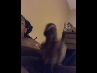 Bulging Throbbing Big Black Cock Doing the Wang Wave