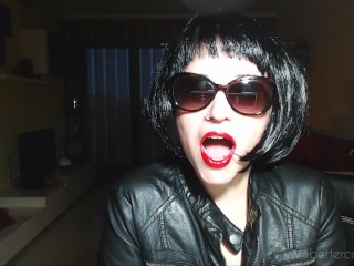 Burping Femme Fatale Angie throws her amazing resounding burps on your face