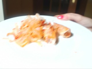 Burps with prawns