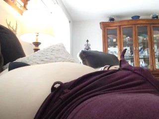 Chubby girl masturbates to her full belly