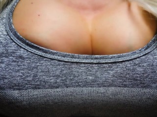 Cleavage Tease - Massive Boobs