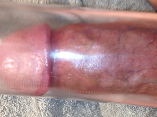 cock pumping close up