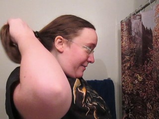 Creating a Side Bun with Long Curly Hair