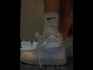 Cum in my sneakers and then wearing them