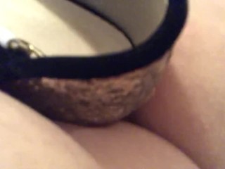 Cuming with my new high heels