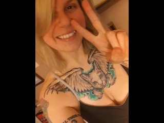 CUTE TATTOOED BLONDE GIRL FARTS ON YOUR FACE