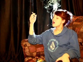 Cute Teen Smoking All Whites