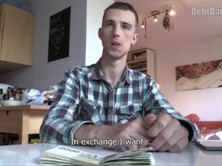 DEBT DANDY 271 - Nerdy Twink In A Plaid Shirt Couldn't Say No To A Big Cash Offer